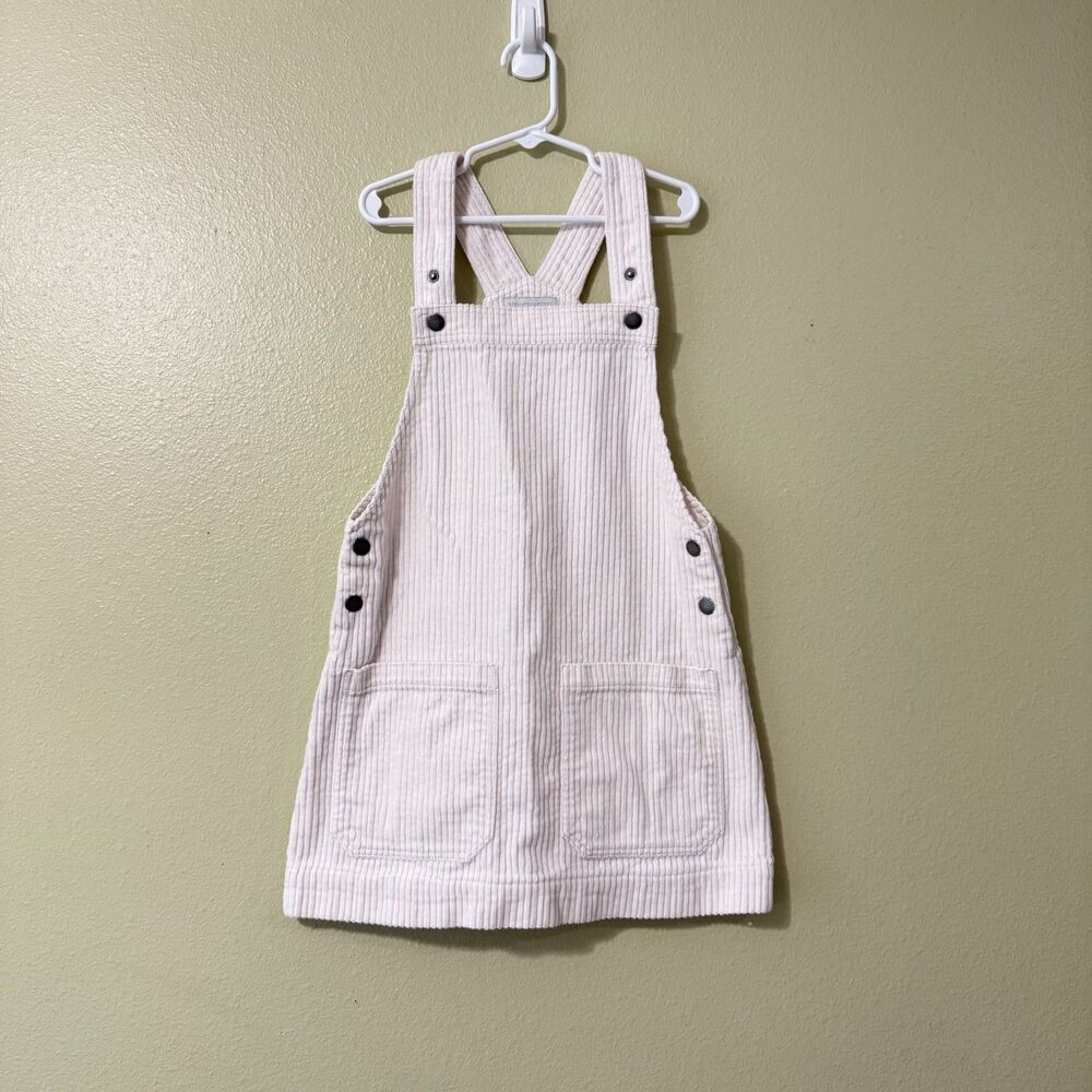 Stella McCartney Kids Off-White Corduroy Overall Pinafore Dress Girls 8Y